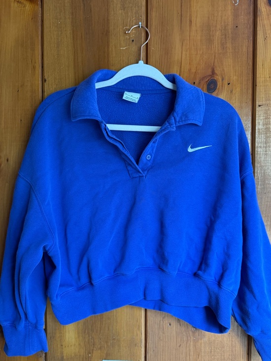 Nike Tops - Nike Women NSW Phoenix Fleece Oversized Cropped Henley Hoodie